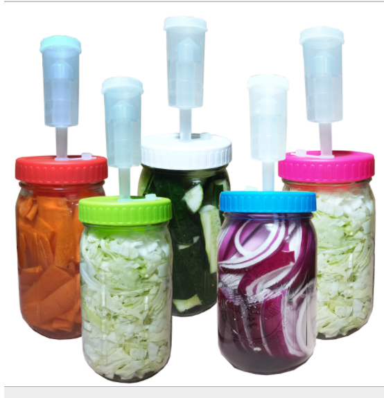 China manufacture producer selling glass jar with airlock lid for home fermenting